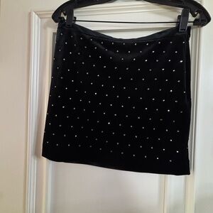 Elegant Black Skirt with Studded Details